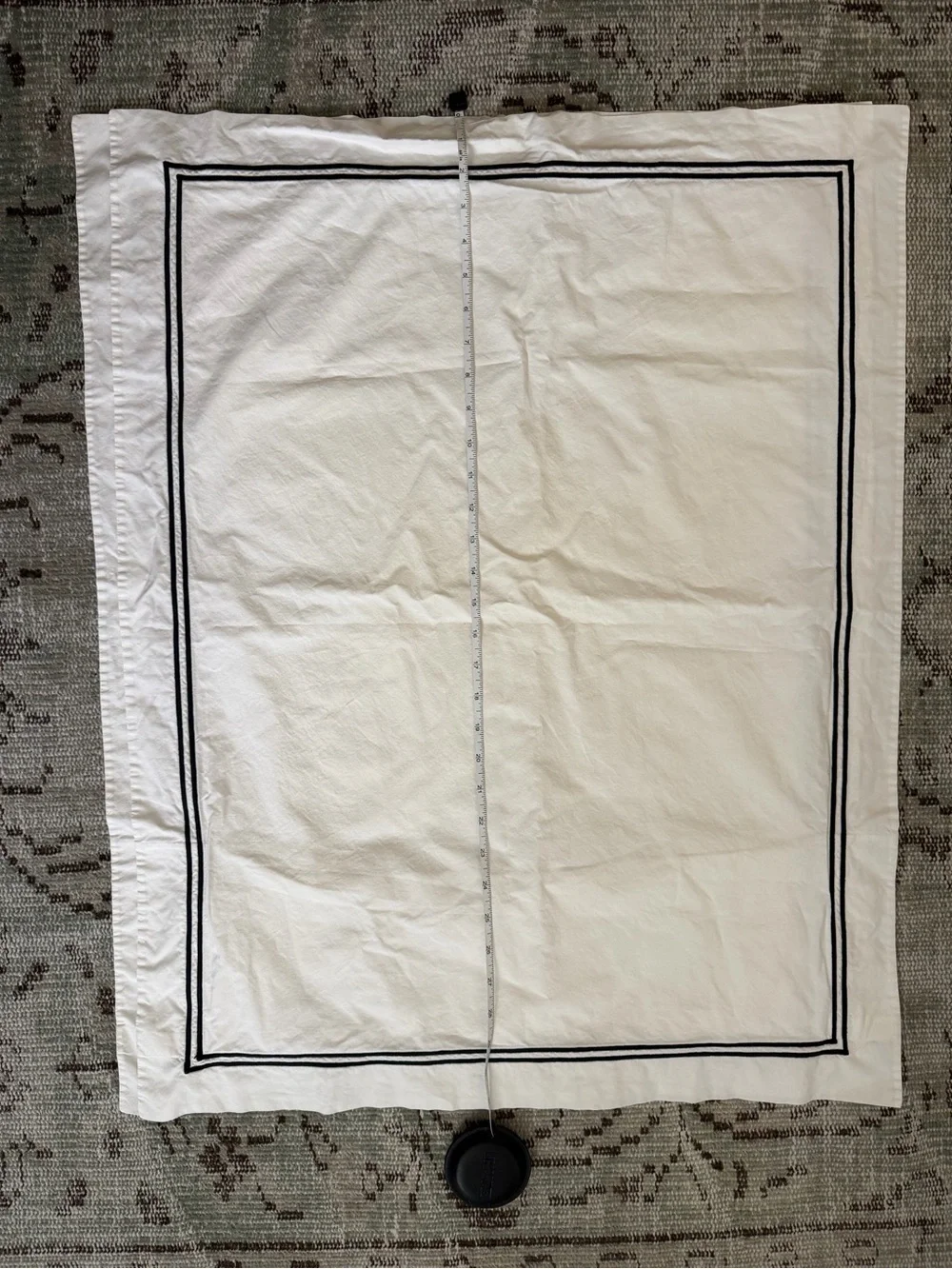 Frette Classic Sham in White with Black Border (set of 2)